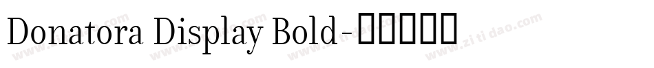 Donatora Display Bold字体转换